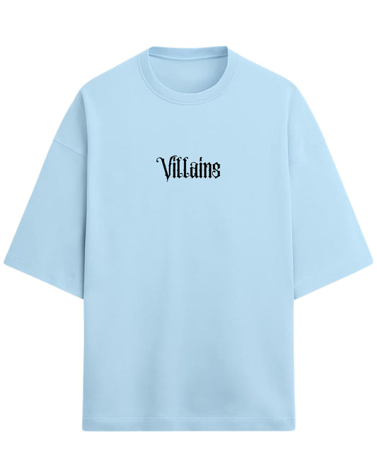 Always Falling for the Villains Oversized T-Shirt | Gothic Skull Heart Graphic Tee | Premium 260 GSM Cotton