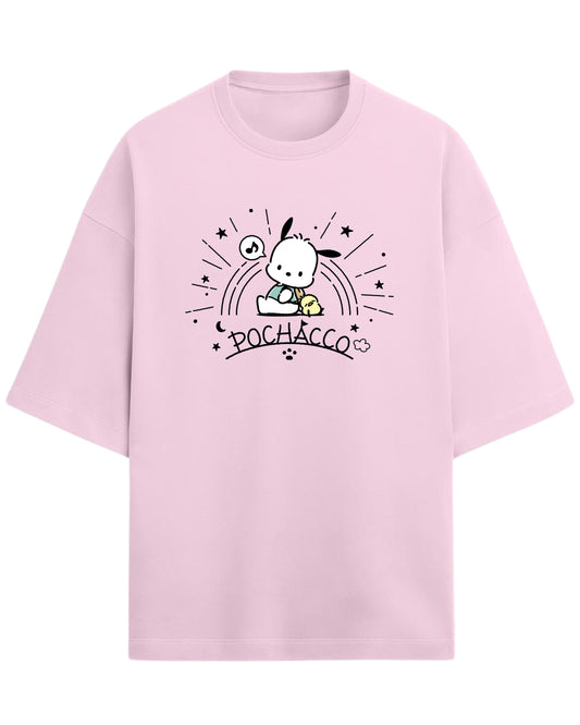 Pochacco “Cute & Cozy” Oversized T-Shirt | Sanrio Graphic Tee | Premium 260 GSM Cotton