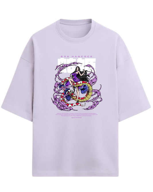 Boa Hancock Oversized Tees | One Piece Anime Graphic Tee | Premium 260 GSM Cotton Blend