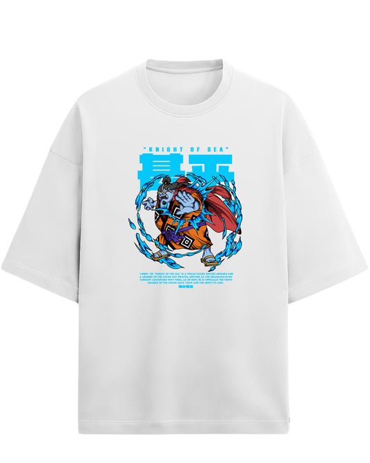 Jinbe “Knight of the Sea” Oversized T-Shirt | One Piece Graphic Tee | Premium 260 GSM Cotton