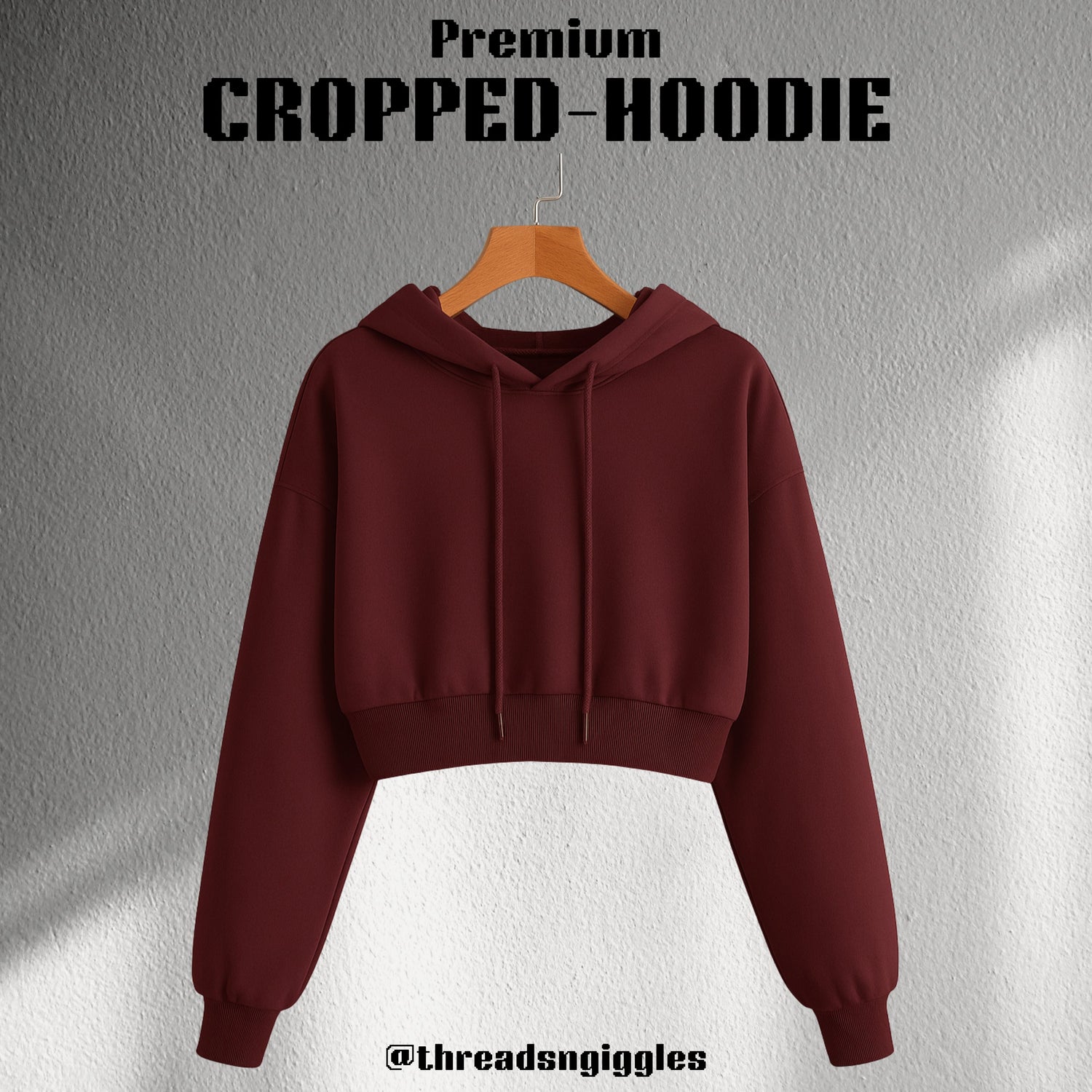 Premium Cropped Hoodie Series @threadsngiggles
