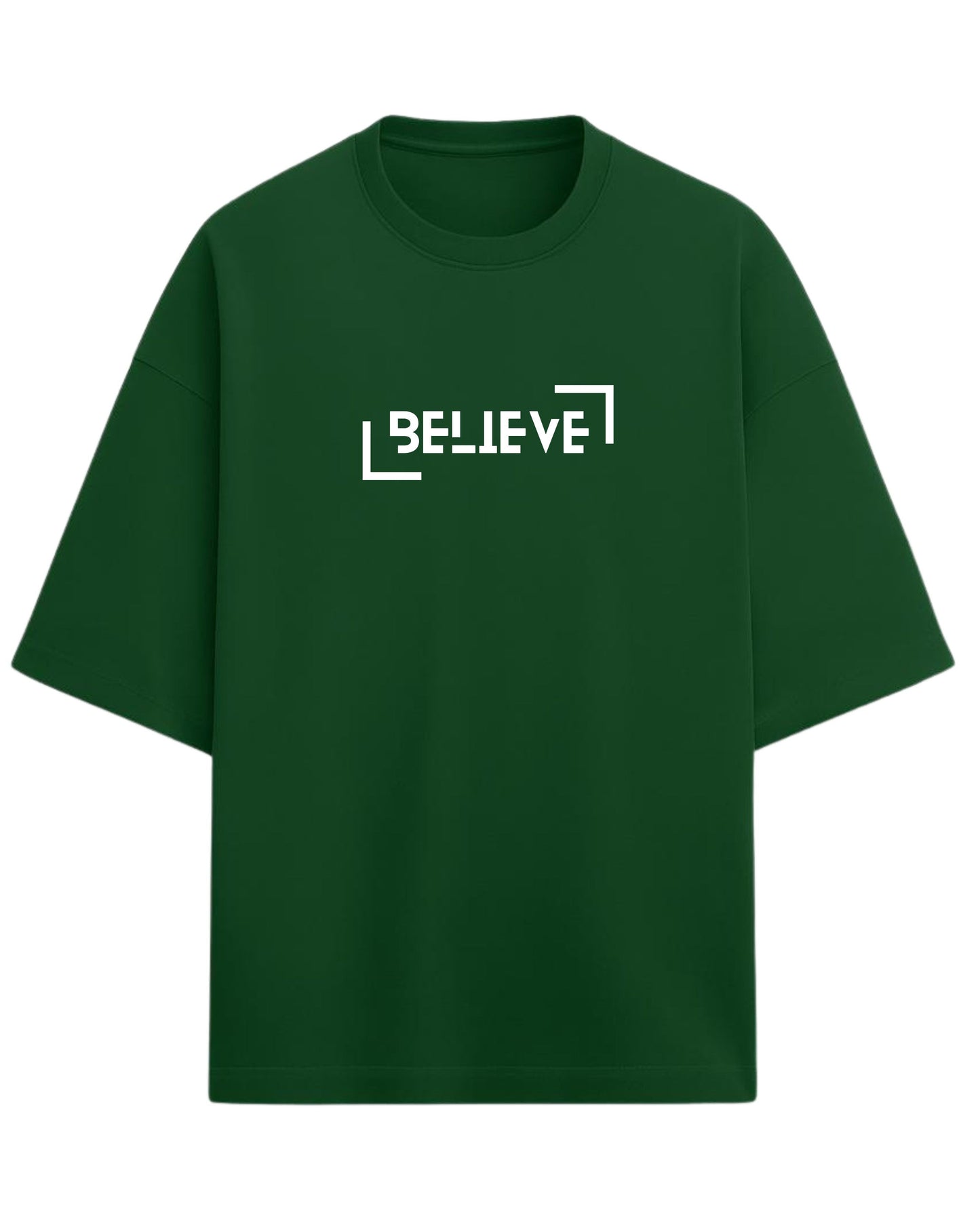 BELIEVE Oversized T-Shirt | Minimal Graphic Tee | Premium 260 GSM Cotton