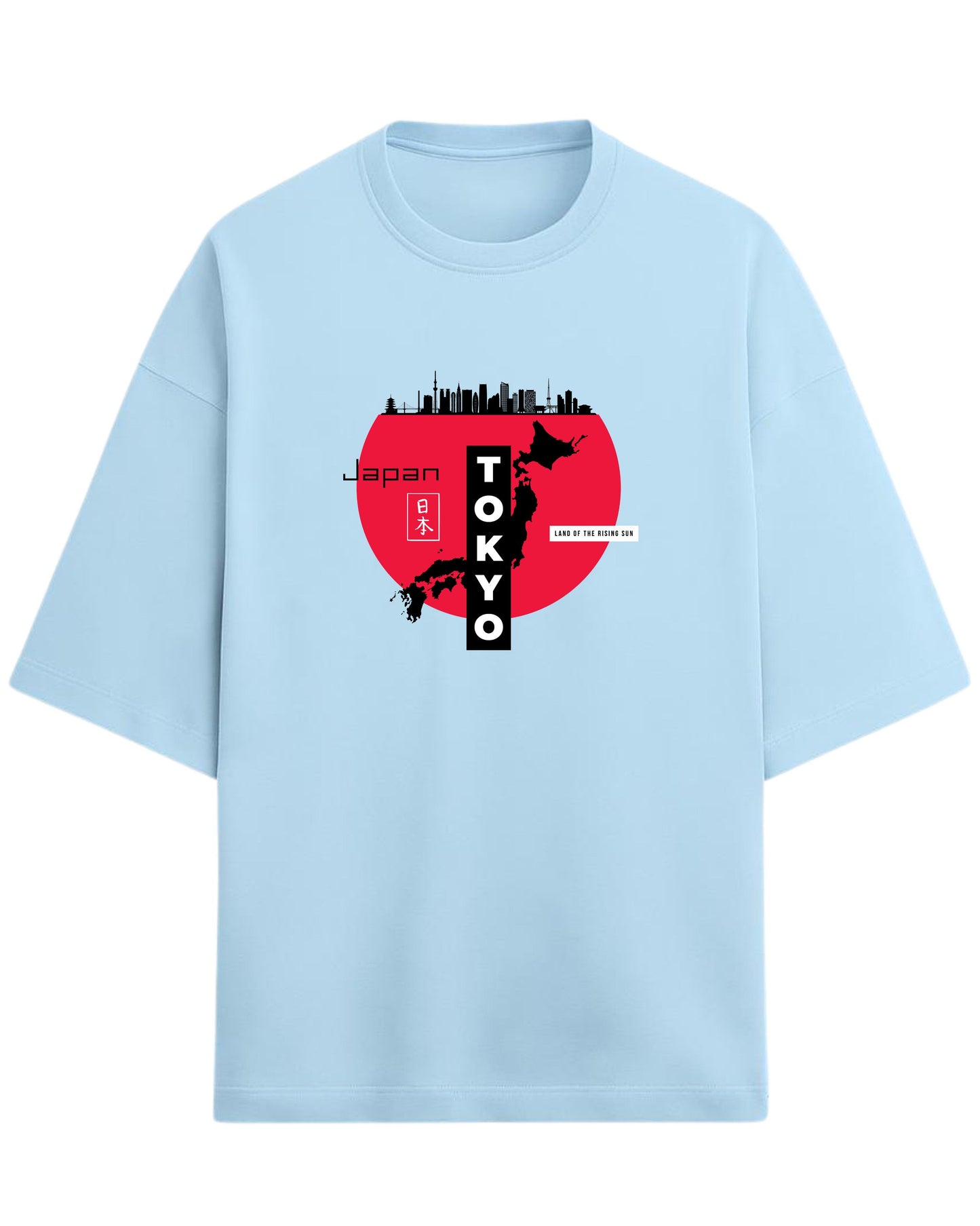 Tokyo Japan Oversized T-Shirt | Land of the Rising Sun Graphic Tee | Premium 260 GSM Cotton
