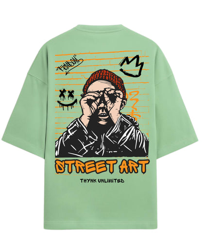 Street Art Oversized T-Shirt | Graffiti Graphic Tee | Premium 260 GSM Cotton