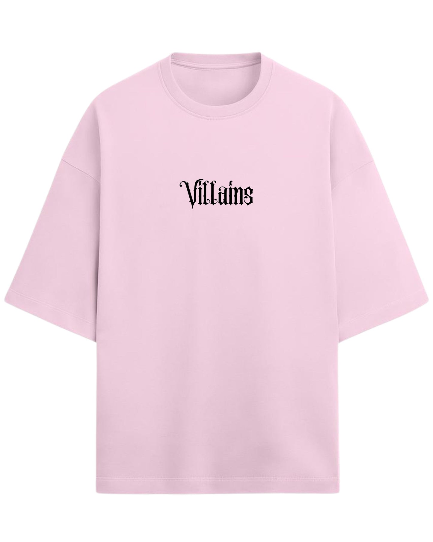 Always Falling for the Villains Oversized T-Shirt | Gothic Skull Heart Graphic Tee | Premium 260 GSM Cotton