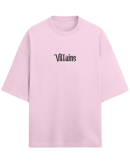 Always Falling for the Villains Oversized T-Shirt | Gothic Skull Heart Graphic Tee | Premium 260 GSM Cotton