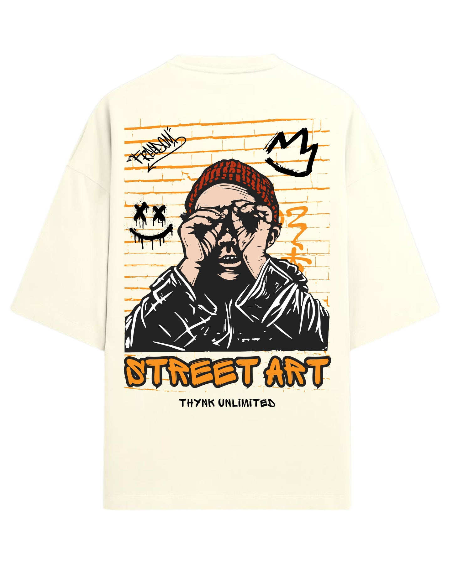Street Art Oversized T-Shirt | Graffiti Graphic Tee | Premium 260 GSM Cotton