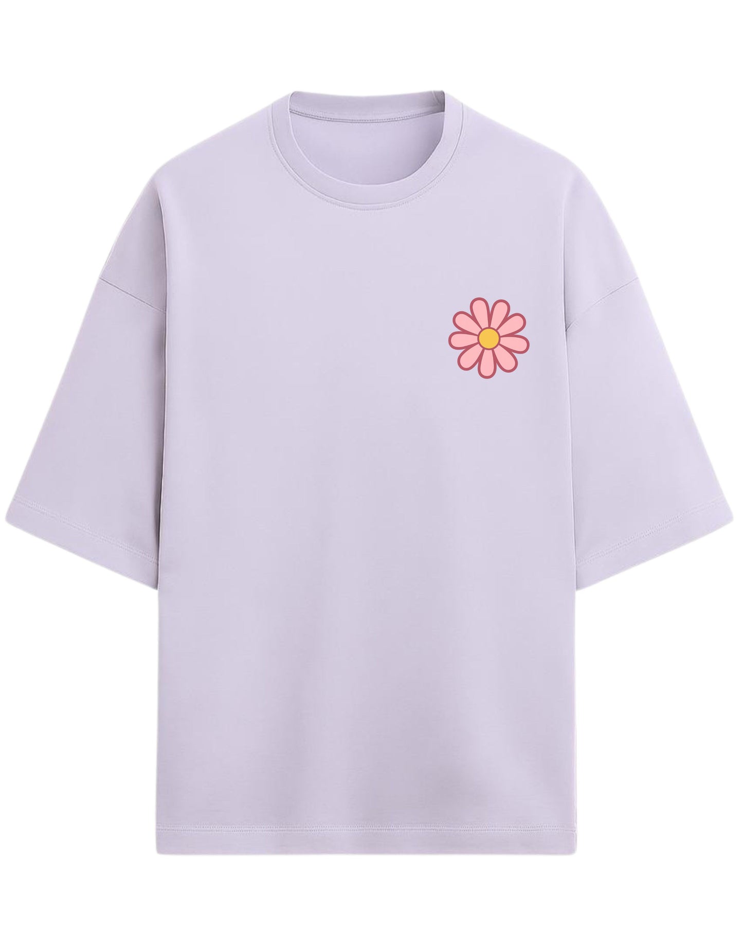 Flower Power Oversized T-Shirt | Retro Daisy Graphic Tee | Premium 260 GSM Cotton
