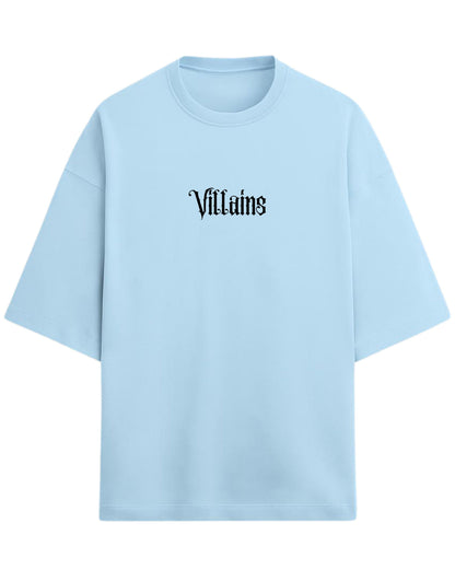 Always Falling for the Villains Oversized T-Shirt | Gothic Skull Heart Graphic Tee | Premium 260 GSM Cotton
