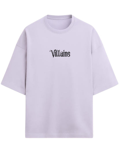 Always Falling for the Villains Oversized T-Shirt | Gothic Skull Heart Graphic Tee | Premium 260 GSM Cotton