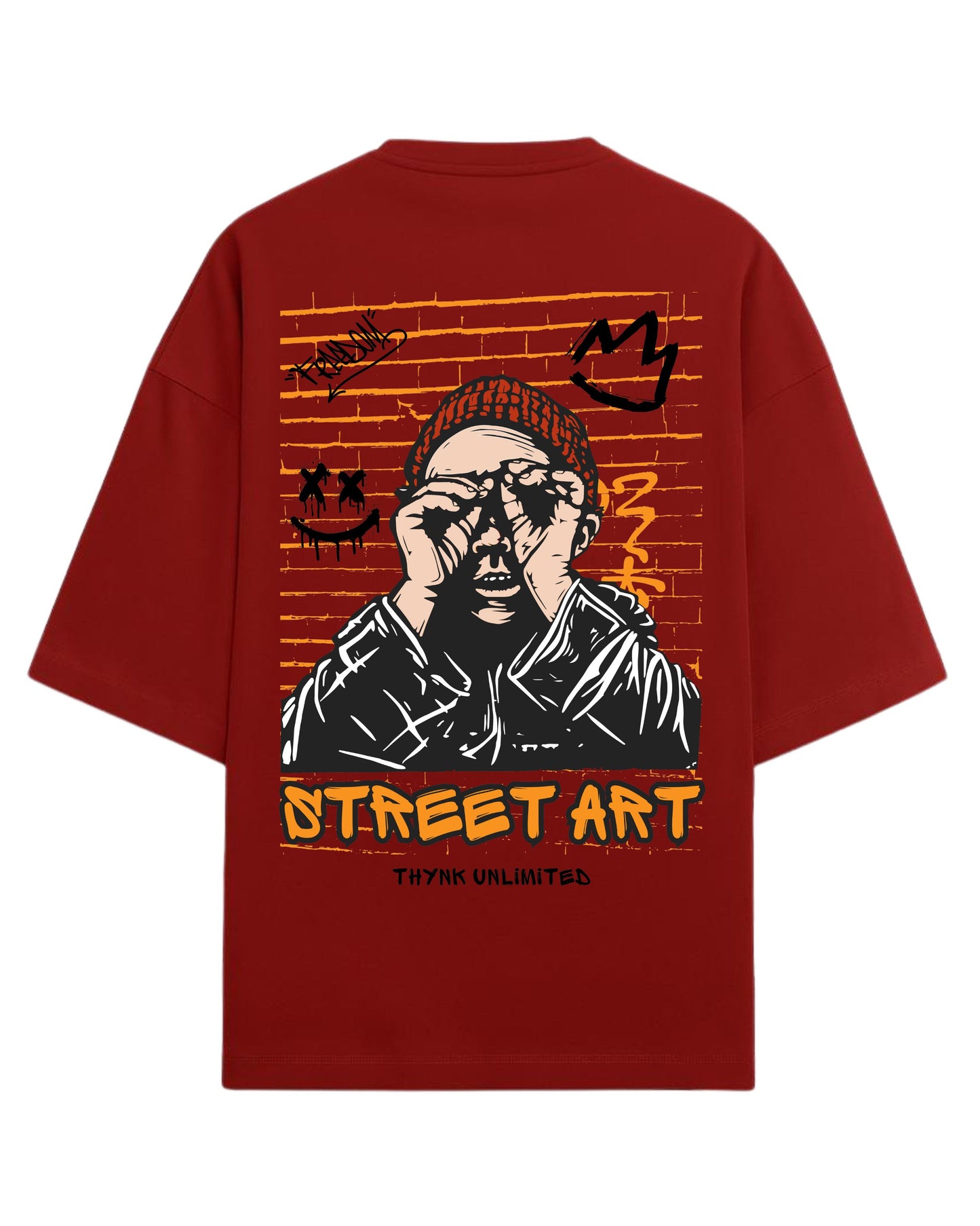 Street Art Oversized T-Shirt | Graffiti Graphic Tee | Premium 260 GSM Cotton