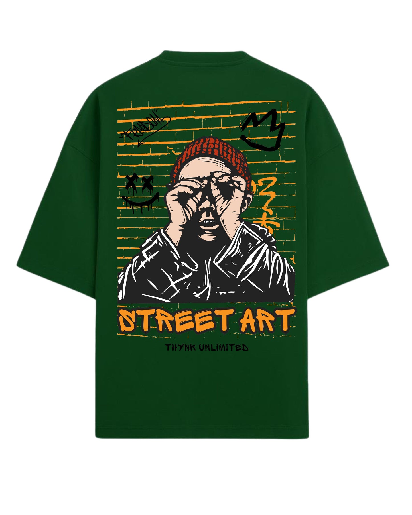 Street Art Oversized T-Shirt | Graffiti Graphic Tee | Premium 260 GSM Cotton