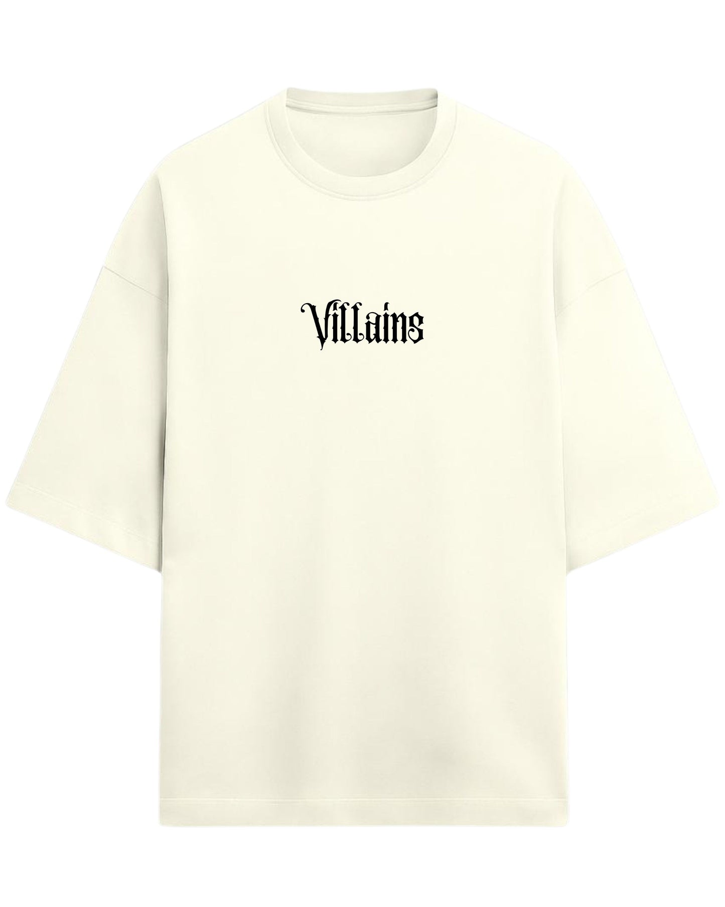 Always Falling for the Villains Oversized T-Shirt | Gothic Skull Heart Graphic Tee | Premium 260 GSM Cotton