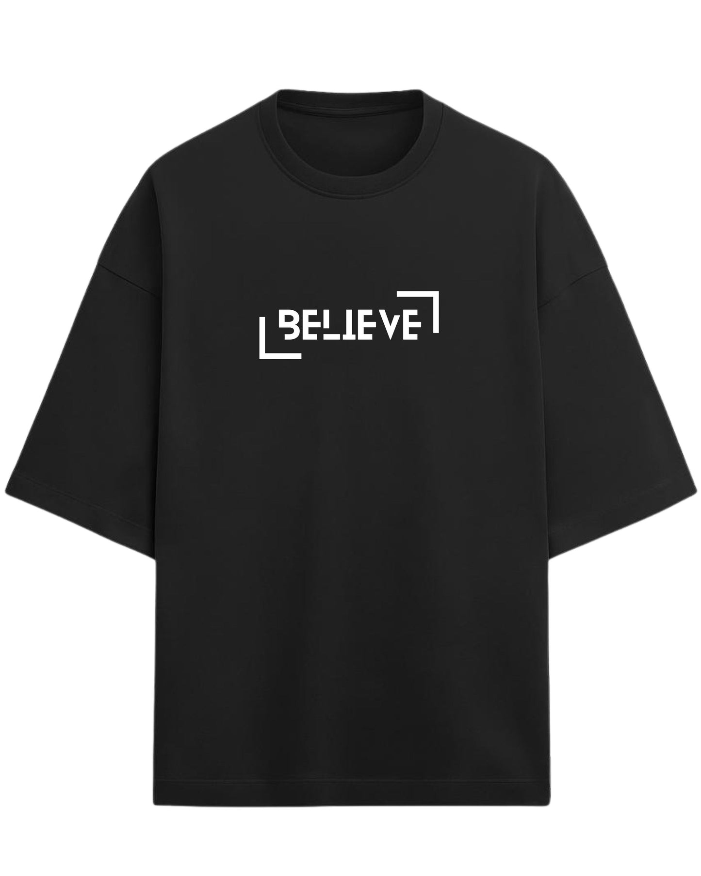 BELIEVE Oversized T-Shirt | Minimal Graphic Tee | Premium 260 GSM Cotton