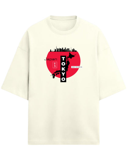 Tokyo Japan Oversized T-Shirt | Land of the Rising Sun Graphic Tee | Premium 260 GSM Cotton