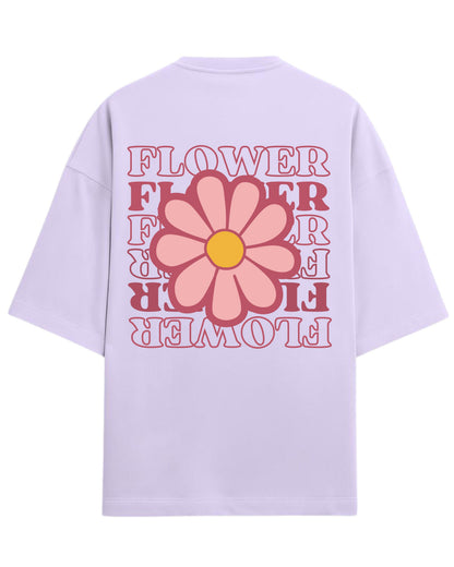 Flower Power Oversized T-Shirt | Retro Daisy Graphic Tee | Premium 260 GSM Cotton