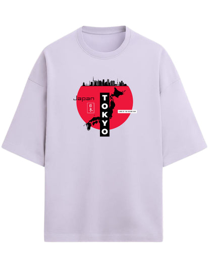 Tokyo Japan Oversized T-Shirt | Land of the Rising Sun Graphic Tee | Premium 260 GSM Cotton