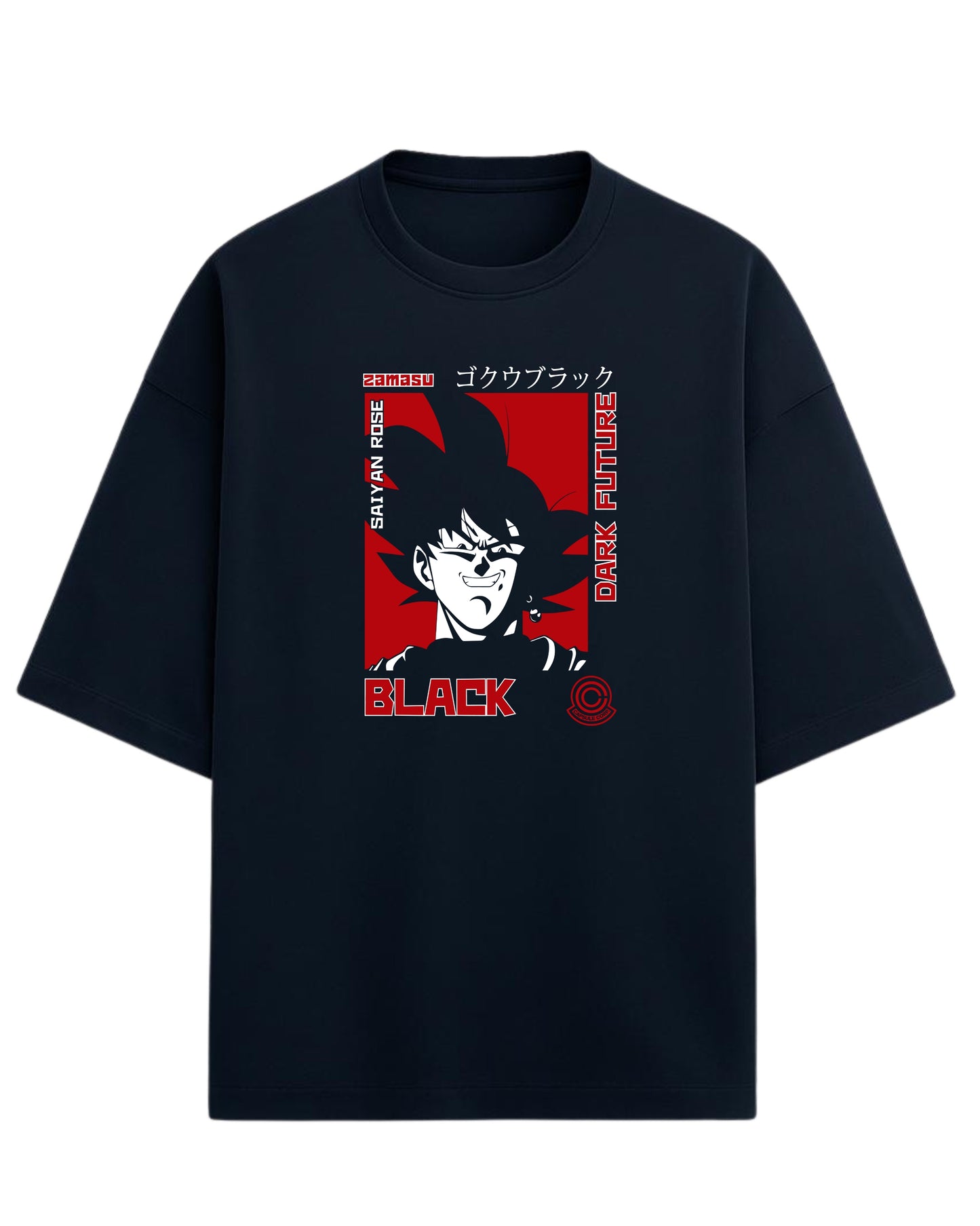 Dark Future Oversized Tees | Dragon Ball Z & Super Anime Graphic Tee | Premium 260 GSM Cotton Blend