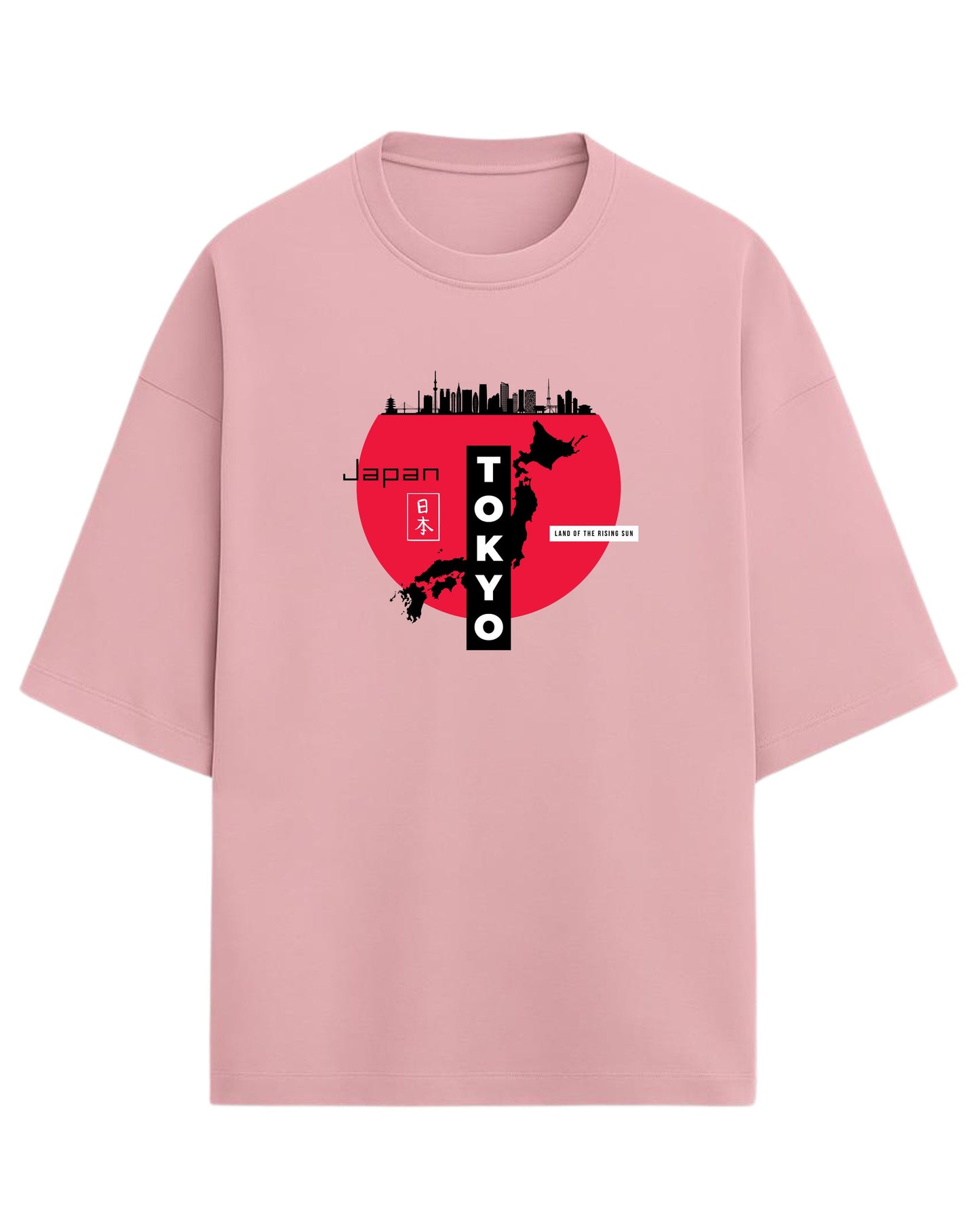 Tokyo Japan Oversized T-Shirt | Land of the Rising Sun Graphic Tee | Premium 260 GSM Cotton