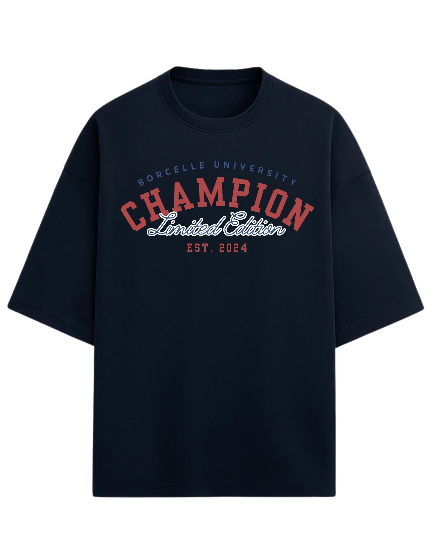 Champion Limited Edition Oversized T-Shirt | University Style Graphic Tee | Premium 260 GSM Cotton