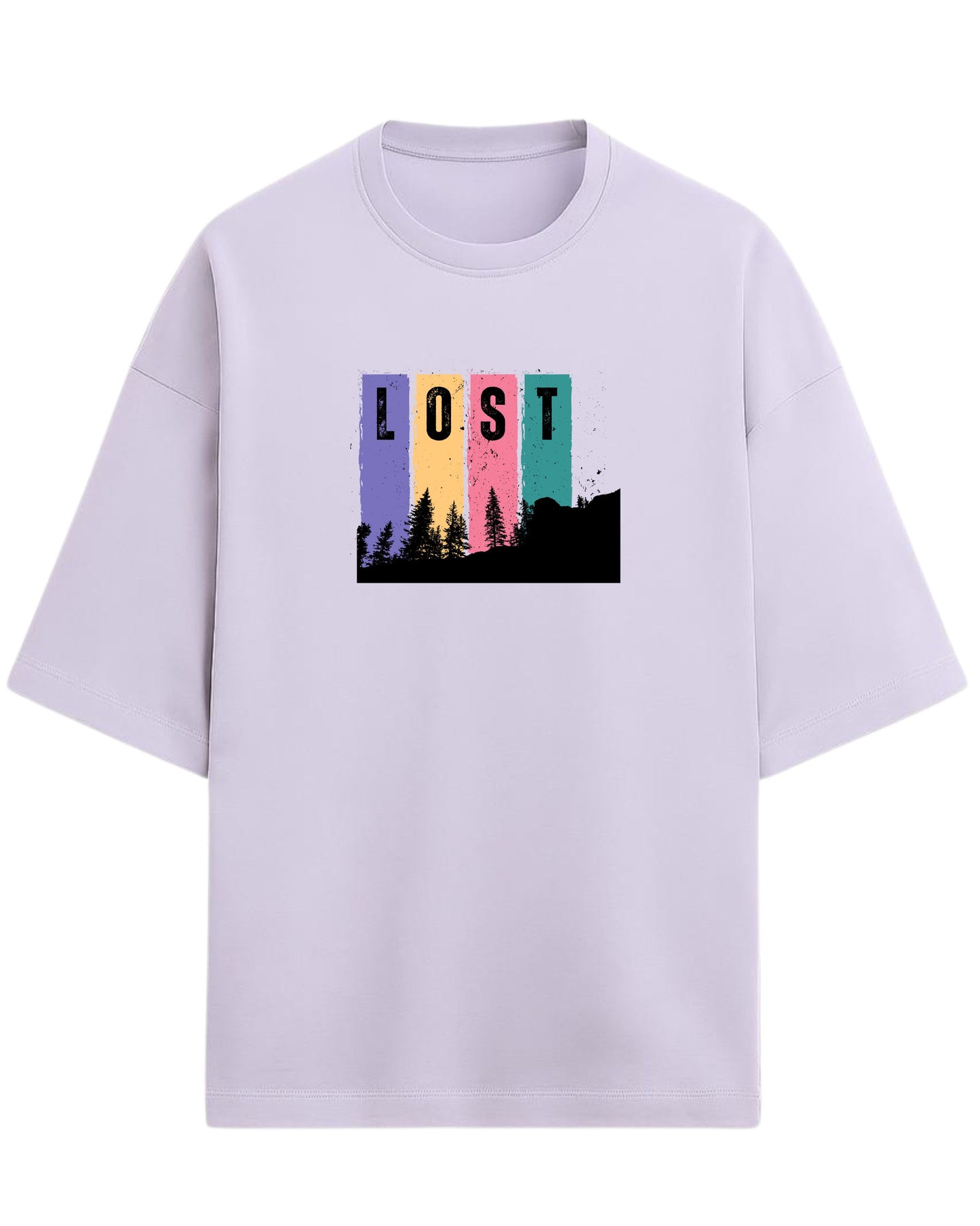Lost Oversized T-Shirt | Retro Outdoor Adventure Garphic Tee | Premium 260 GSM Cotton