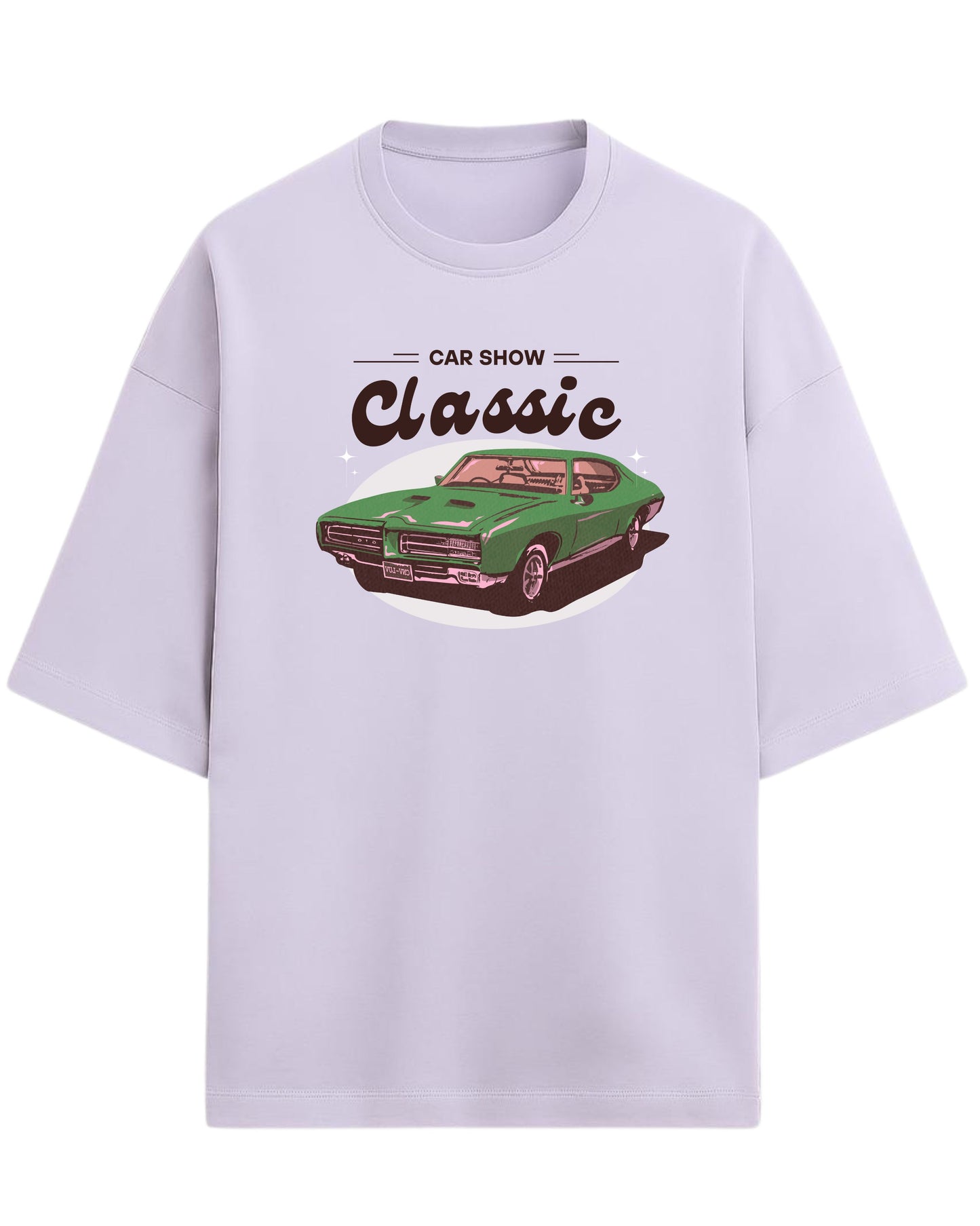 Classic Car Oversized T-Shirt | Muscle Car Graphic Tee | Vintage Streetwear Style | Premium 260 GSM Cotton