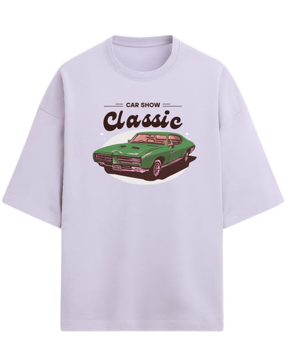 Classic Car Oversized T-Shirt | Muscle Car Graphic Tee | Vintage Streetwear Style | Premium 260 GSM Cotton