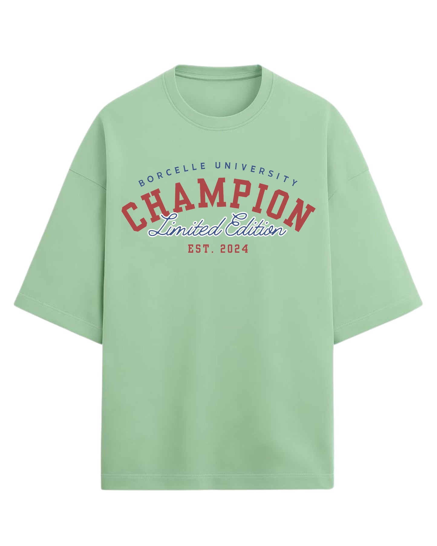 Champion Limited Edition Oversized T-Shirt | University Style Graphic Tee | Premium 260 GSM Cotton