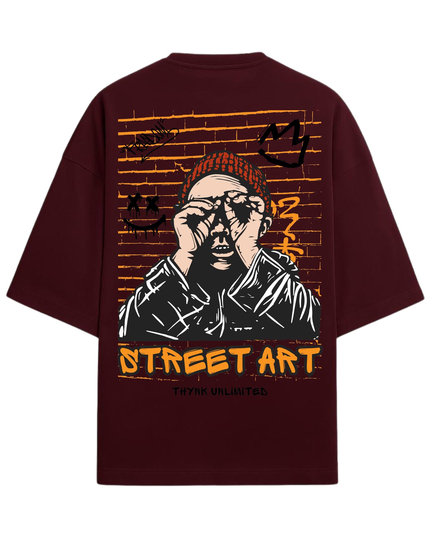 Street Art Oversized T-Shirt | Graffiti Graphic Tee | Premium 260 GSM Cotton