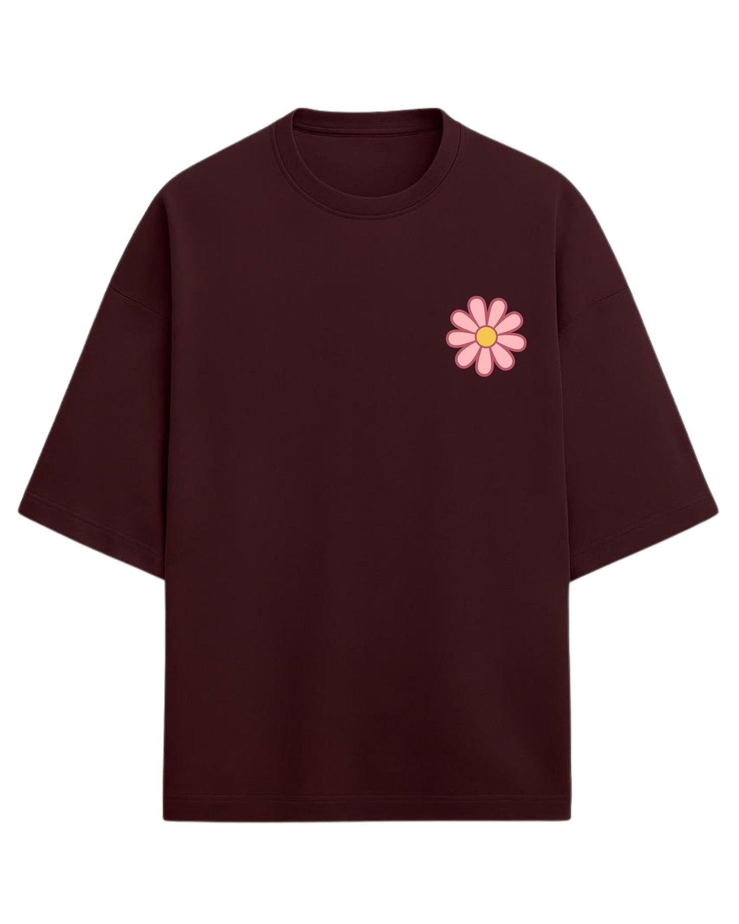 Flower Power Oversized T-Shirt | Retro Daisy Graphic Tee | Premium 260 GSM Cotton