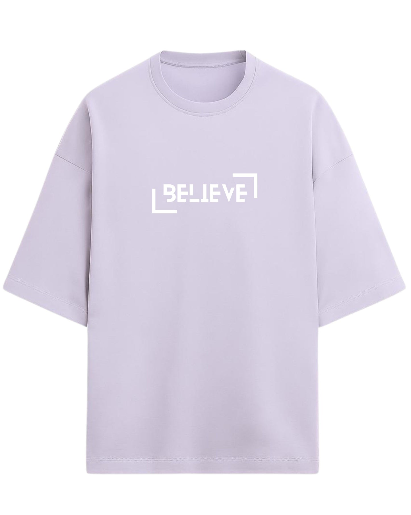 BELIEVE Oversized T-Shirt | Minimal Graphic Tee | Premium 260 GSM Cotton