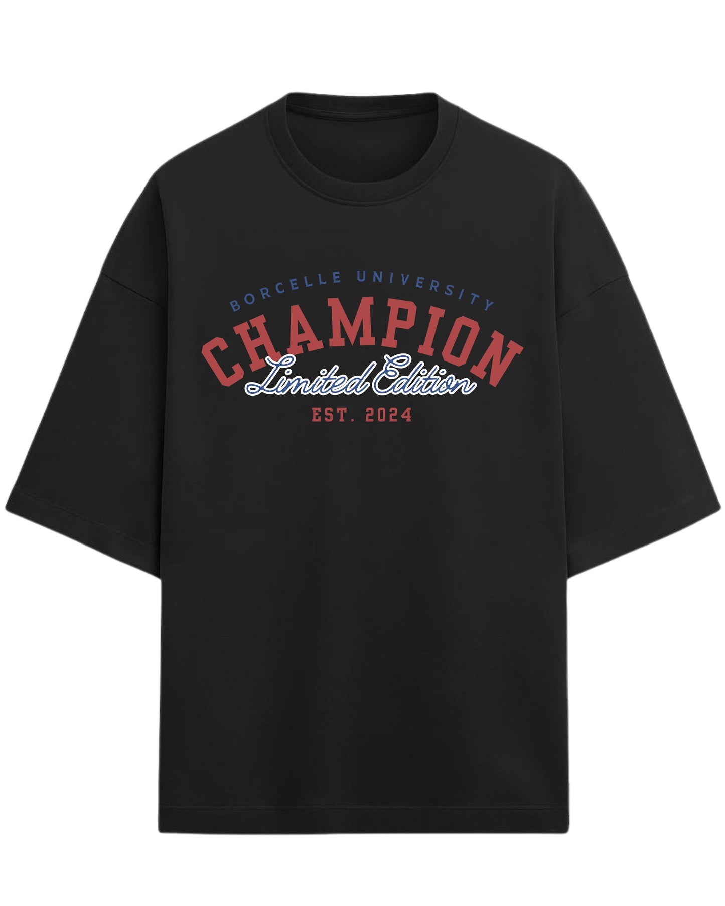 Champion Limited Edition Oversized T-Shirt | University Style Graphic Tee | Premium 260 GSM Cotton