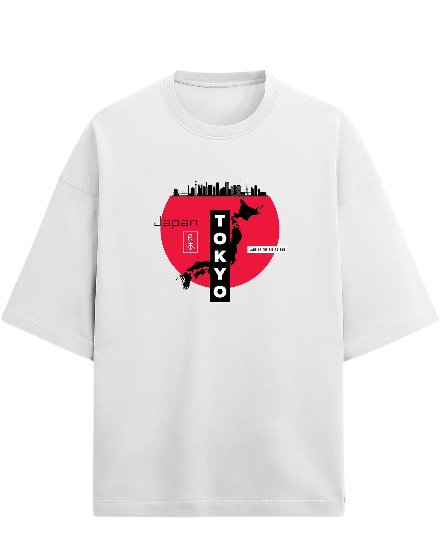 Tokyo Japan Oversized T-Shirt | Land of the Rising Sun Graphic Tee | Premium 260 GSM Cotton