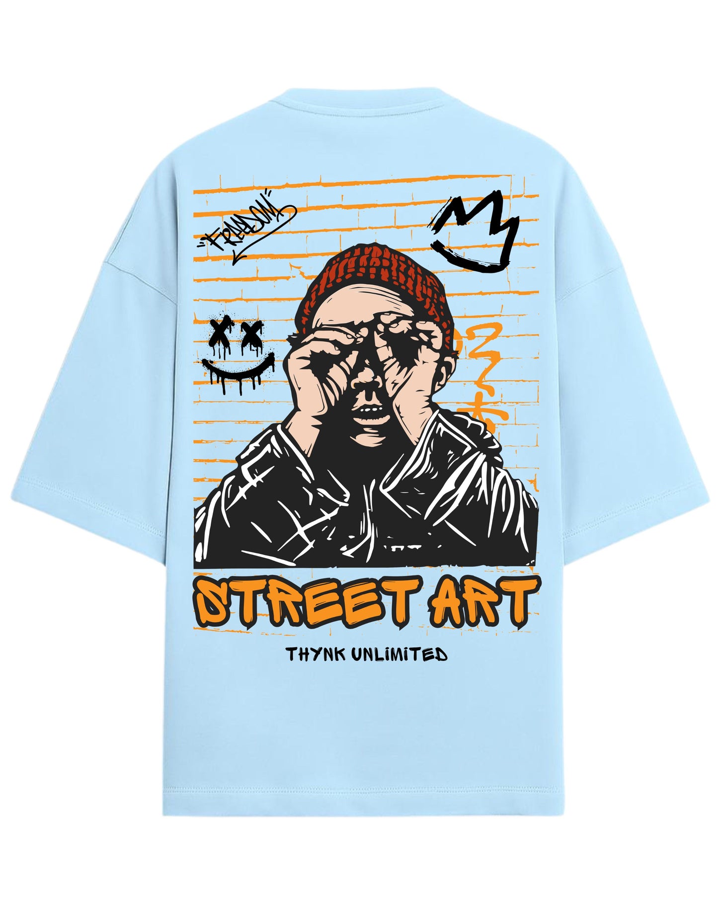 Street Art Oversized T-Shirt | Graffiti Graphic Tee | Premium 260 GSM Cotton