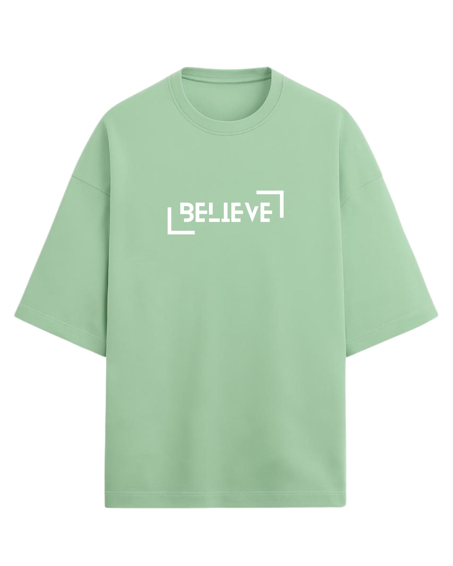 BELIEVE Oversized T-Shirt | Minimal Graphic Tee | Premium 260 GSM Cotton