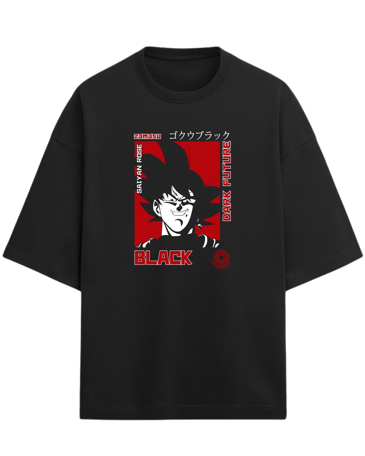 Dark Future Oversized Tees | Dragon Ball Z & Super Anime Graphic Tee | Premium 260 GSM Cotton Blend