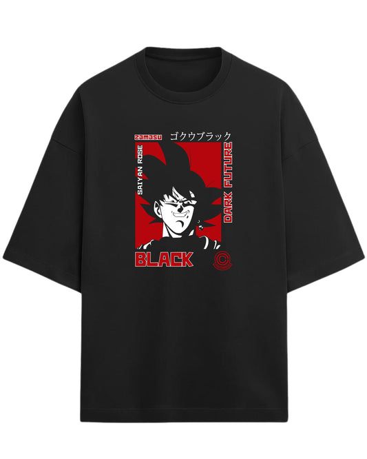 Dark Future Oversized Tees | Dragon Ball Z & Super Anime Graphic Tee | Premium 260 GSM Cotton Blend