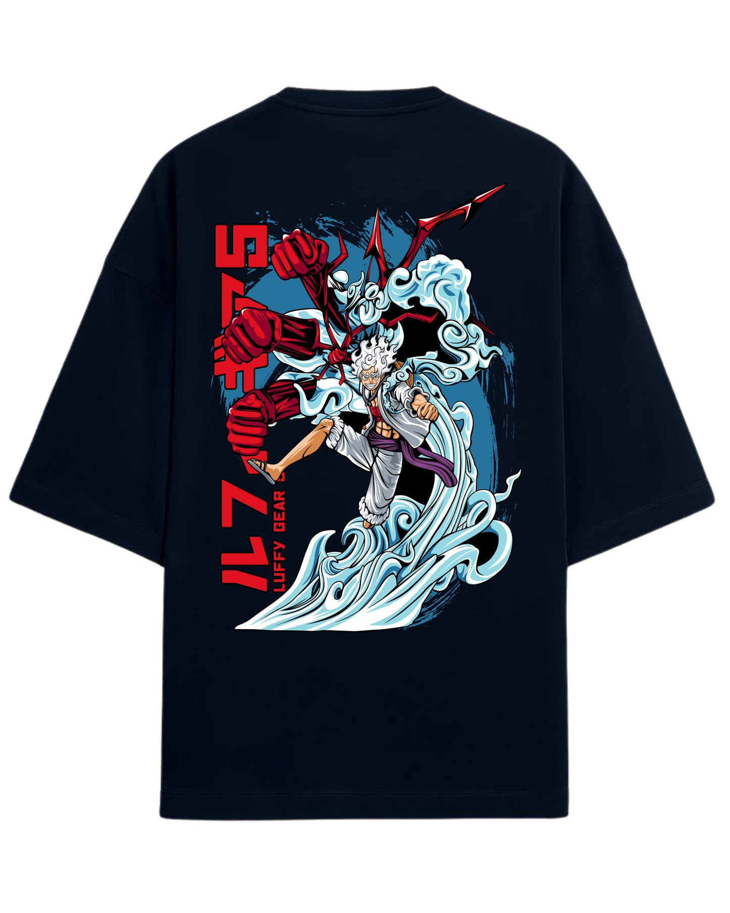 Luffy Gear 5 Oversized Tee | One Piece Anime Graphic Tee | Premium 260 GSM Cotton Blend