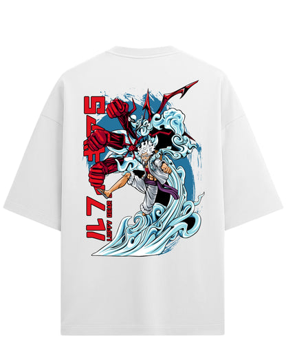 Luffy Gear 5 Oversized Tee | One Piece Anime Graphic Tee | Premium 260 GSM Cotton Blend