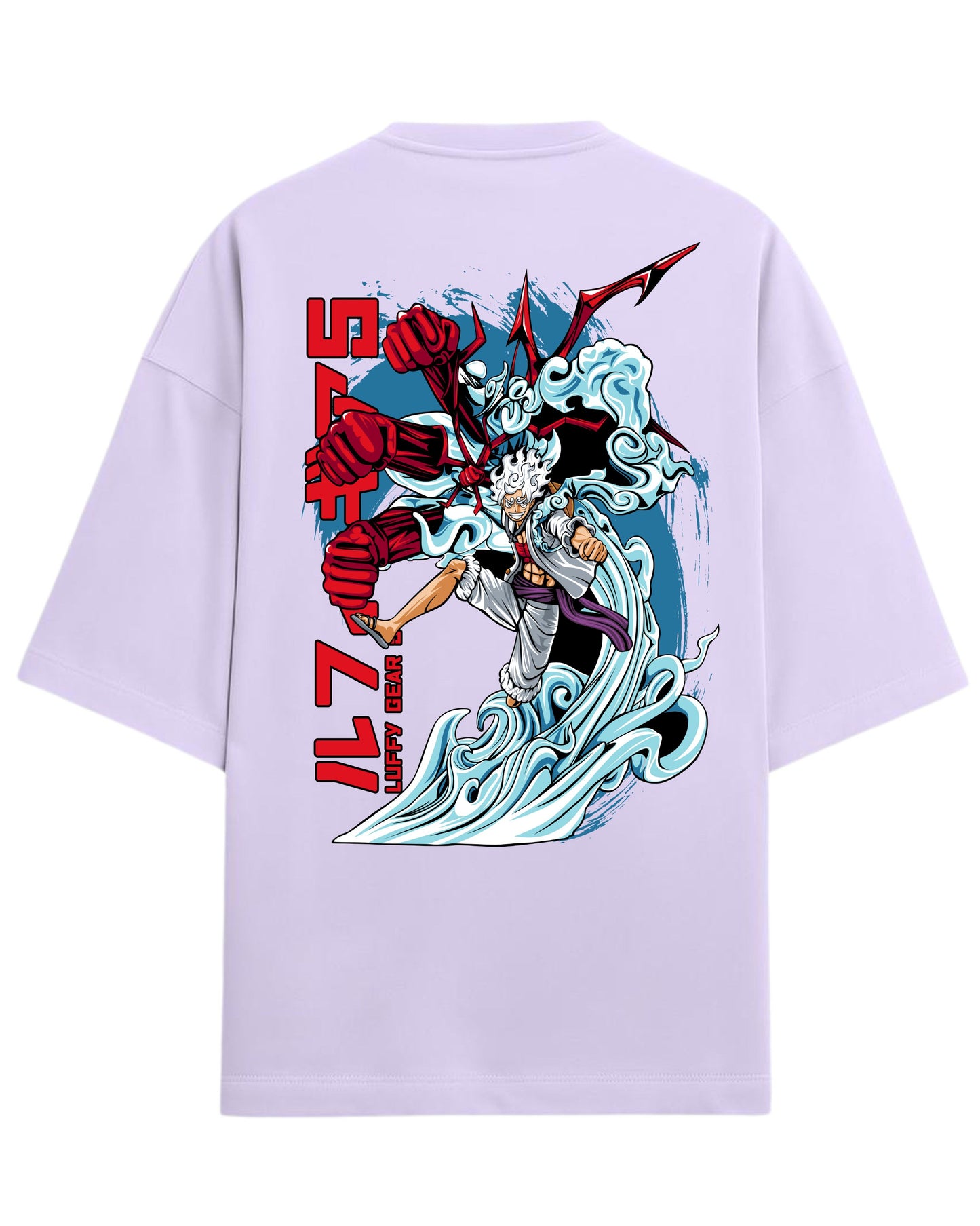 Luffy Gear 5 Oversized Tee | One Piece Anime Graphic Tee | Premium 260 GSM Cotton Blend