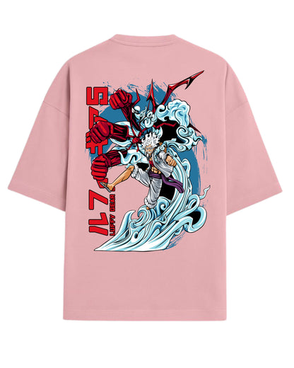 Luffy Gear 5 Oversized Tee | One Piece Anime Graphic Tee | Premium 260 GSM Cotton Blend