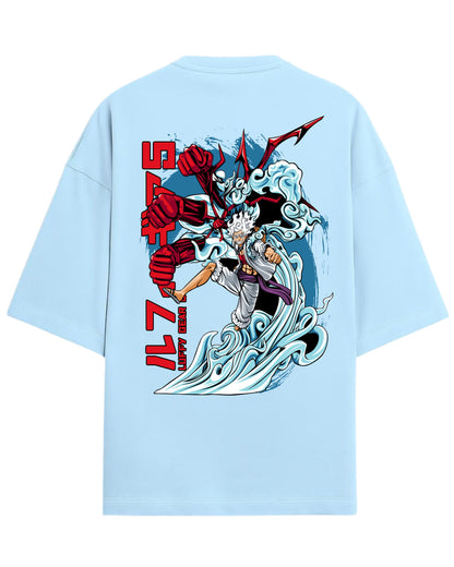 Luffy Gear 5 Oversized Tee | One Piece Anime Graphic Tee | Premium 260 GSM Cotton Blend