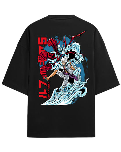 Luffy Gear 5 Oversized Tee | One Piece Anime Graphic Tee | Premium 260 GSM Cotton Blend