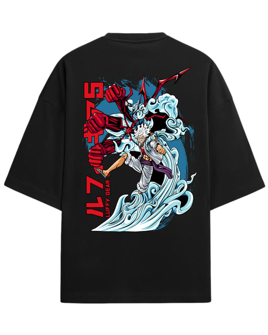 Luffy Gear 5 Oversized Tee | One Piece Anime Graphic Tee | Premium 260 GSM Cotton Blend