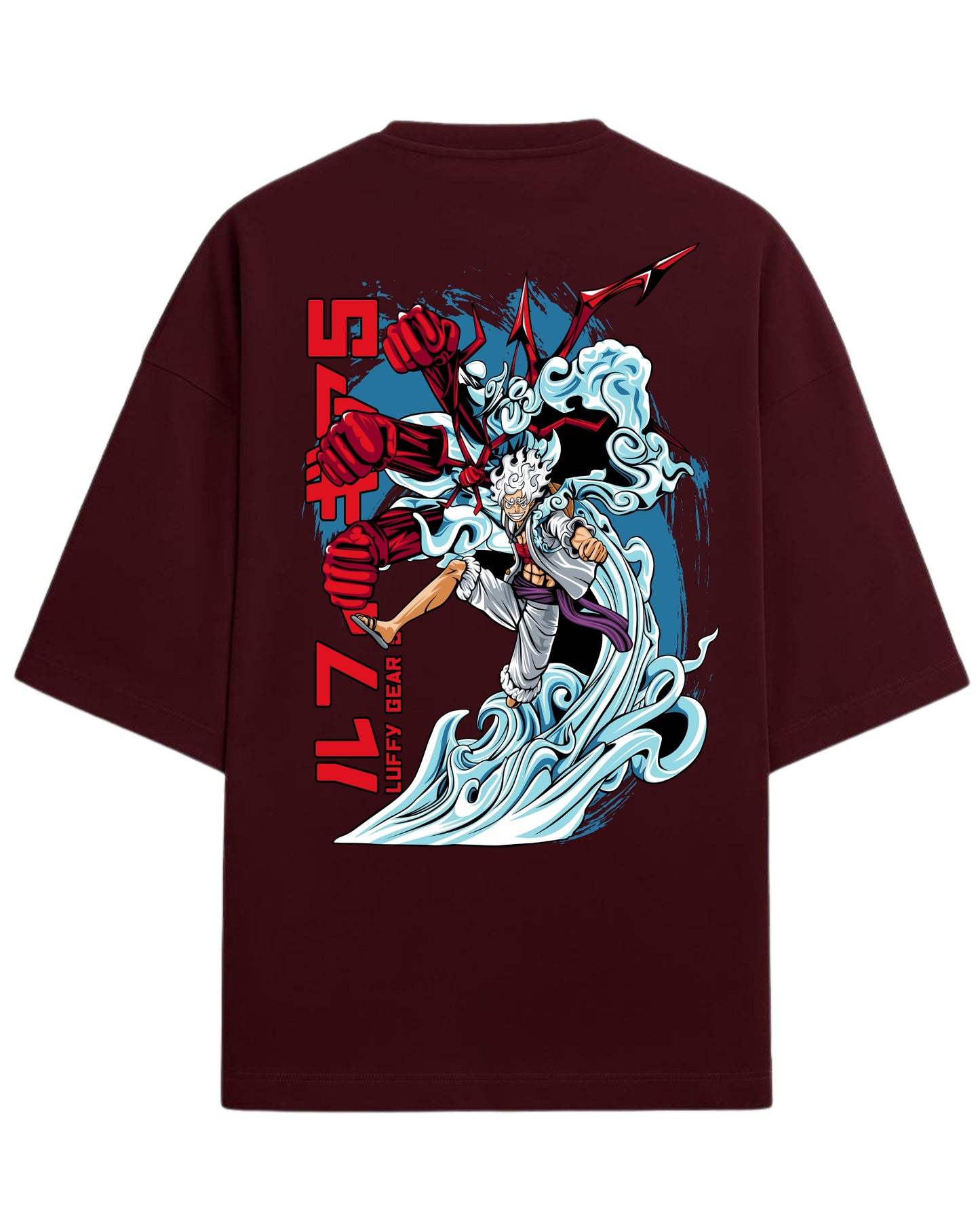 Luffy Gear 5 Oversized Tee | One Piece Anime Graphic Tee | Premium 260 GSM Cotton Blend