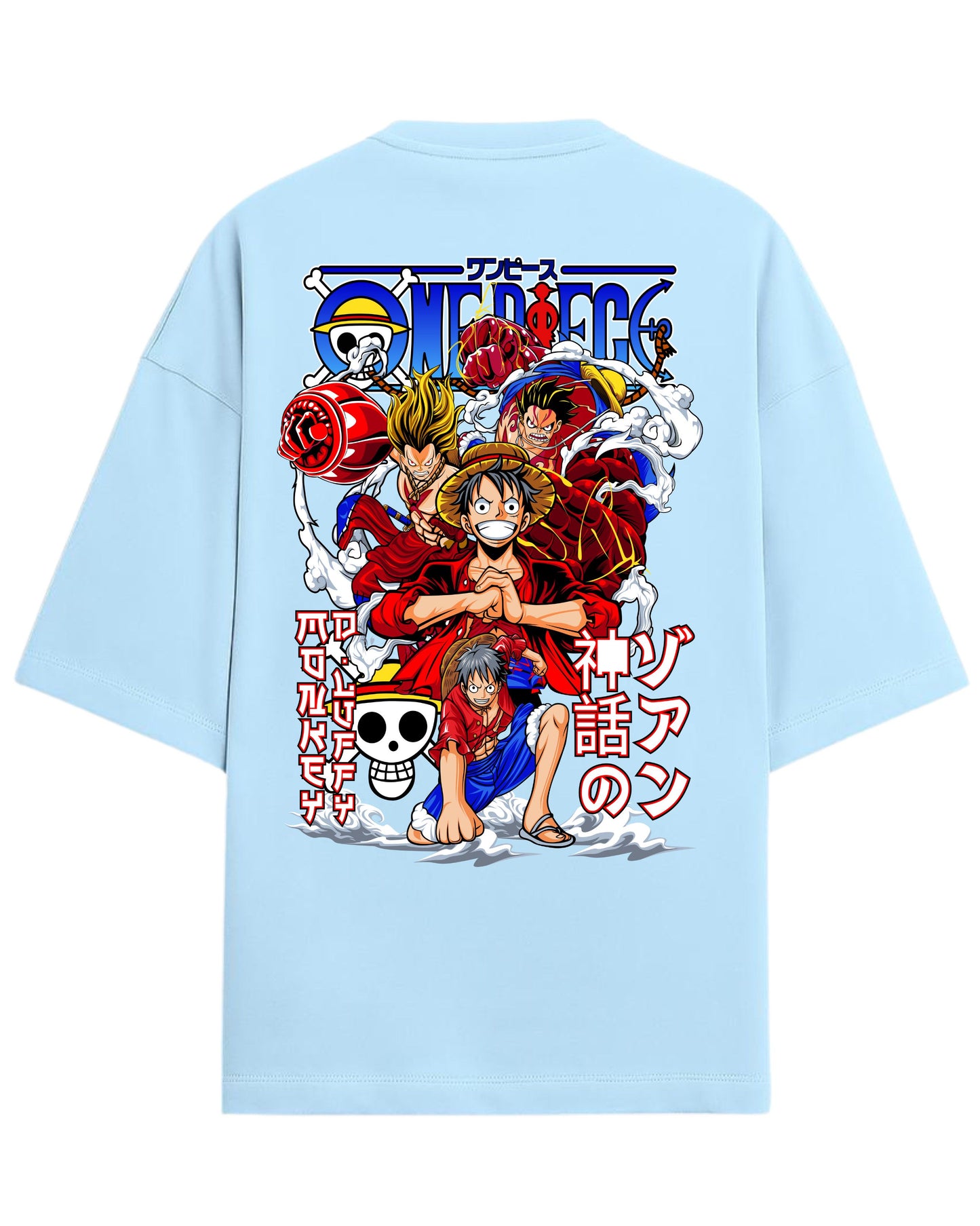 One Piece Oversized Tees | Monkey D. Luffy Graphic Tee | Premium 260 GSM Cotton Blend