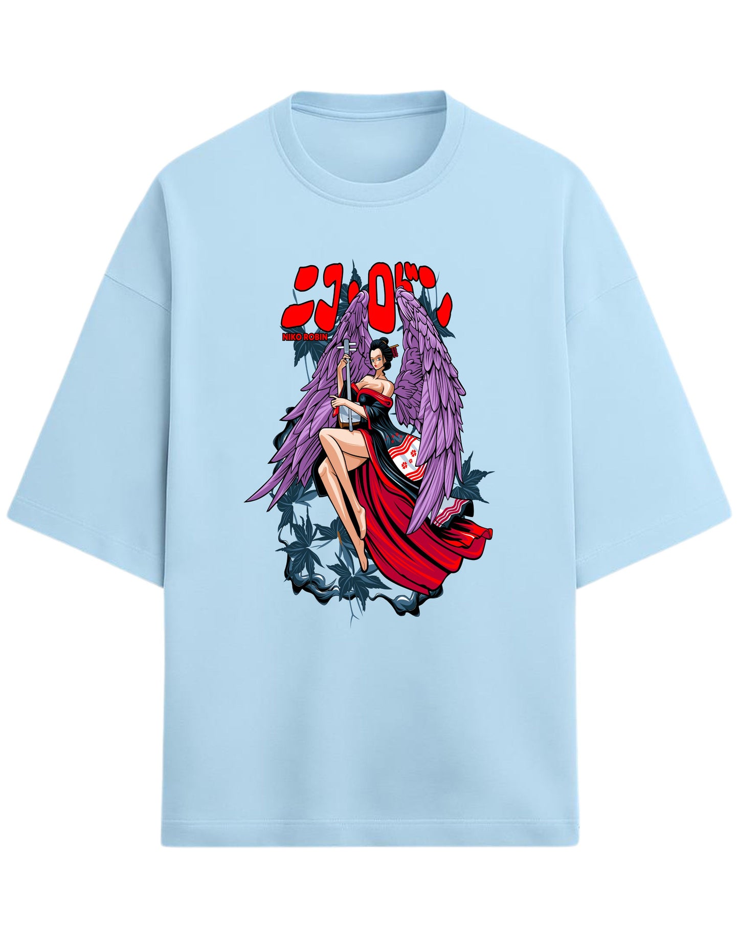 Niko Robin Oversized Tee | Anime Graphic Tee | Premium 260 GSM Cotton Blend