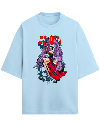 Niko Robin Oversized Tee | Anime Graphic Tee | Premium 260 GSM Cotton Blend