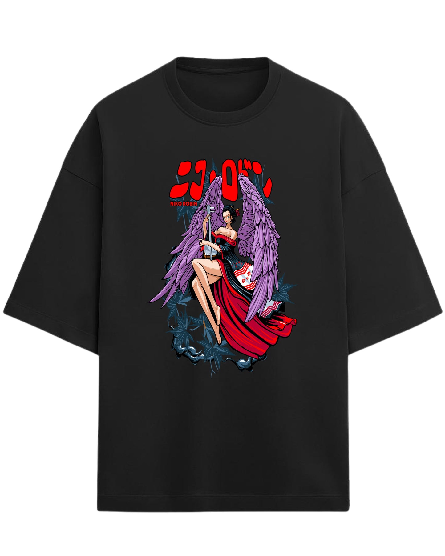 Niko Robin Oversized Tee | Anime Graphic Tee | Premium 260 GSM Cotton Blend