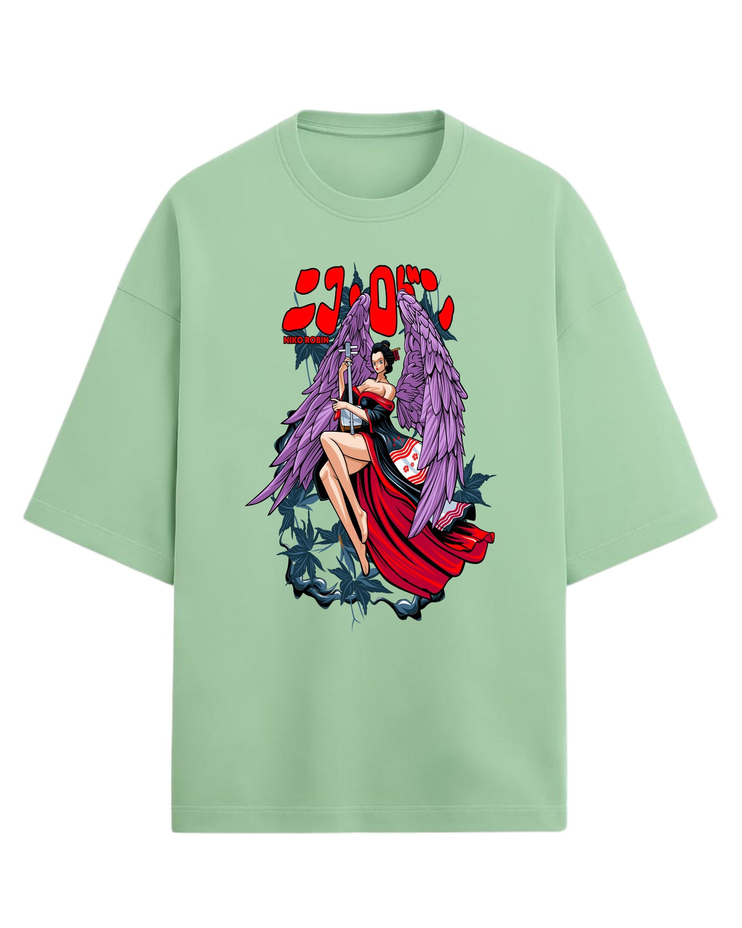 Niko Robin Oversized Tee | Anime Graphic Tee | Premium 260 GSM Cotton Blend